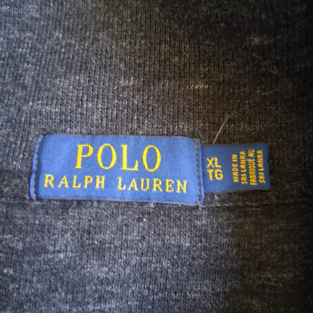 Polo Ralph Lauren Men's XL Gray Quarter Zip Popover Embroidered Pony Logo‎